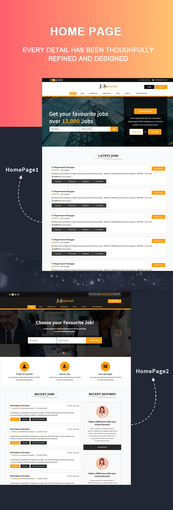 Job Portal Html Template  updated
